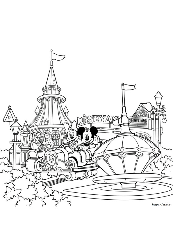Kolorowanki Z Atrakcjami Disneylandu