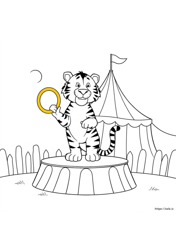 Tigre Del Circo Da Colorare