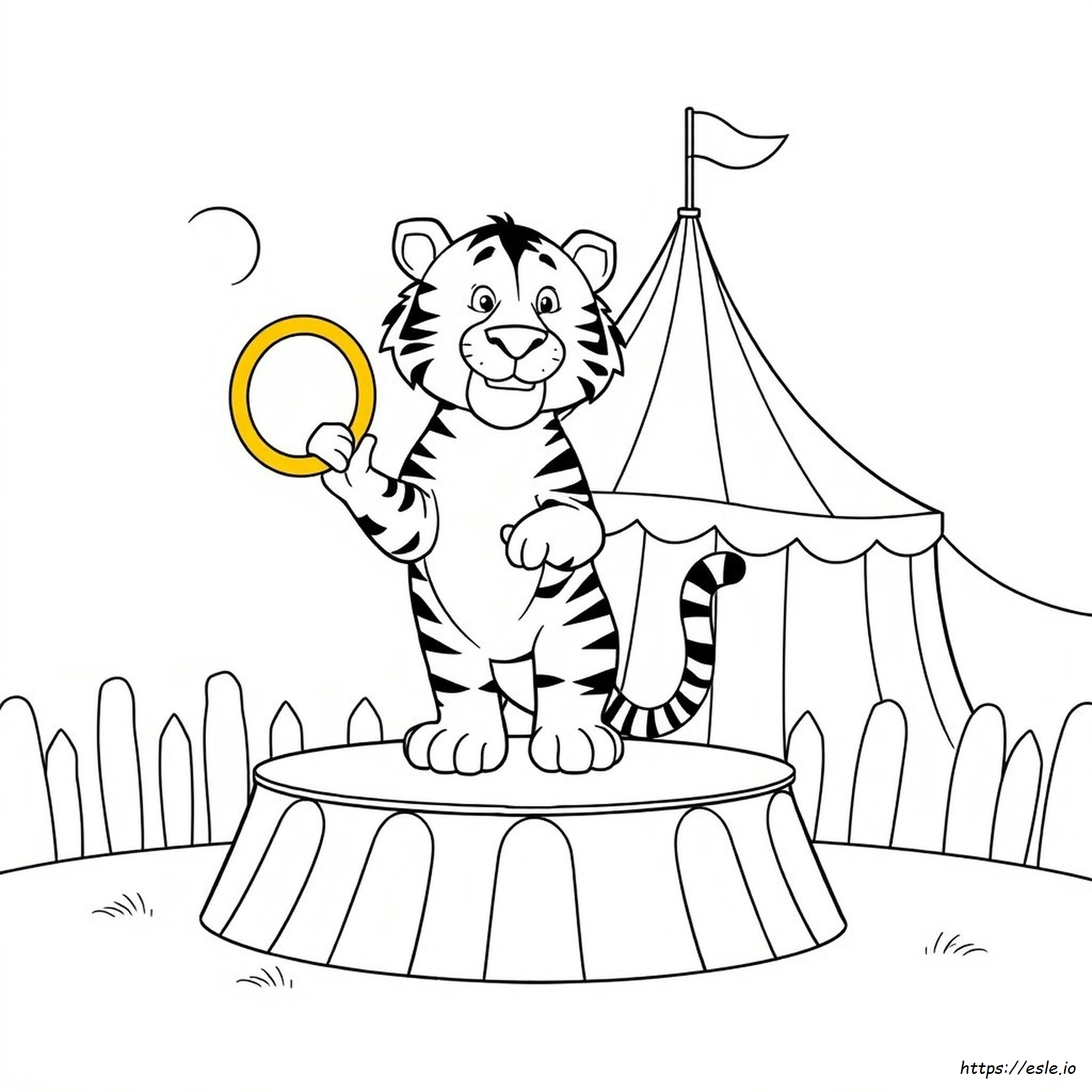 Cirkuszi Tigris Színező