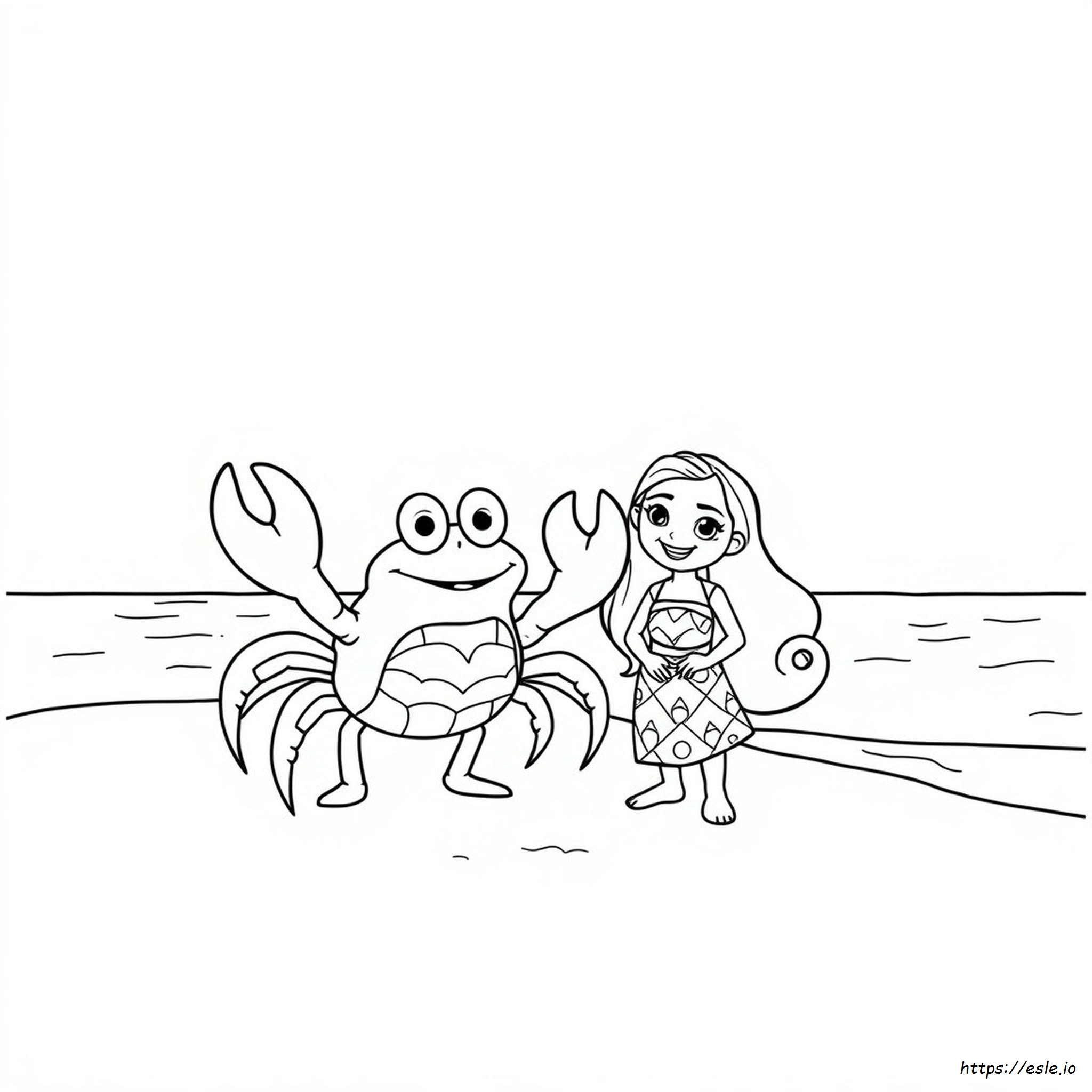 Crab Tamatoa Moana Coloring Pages