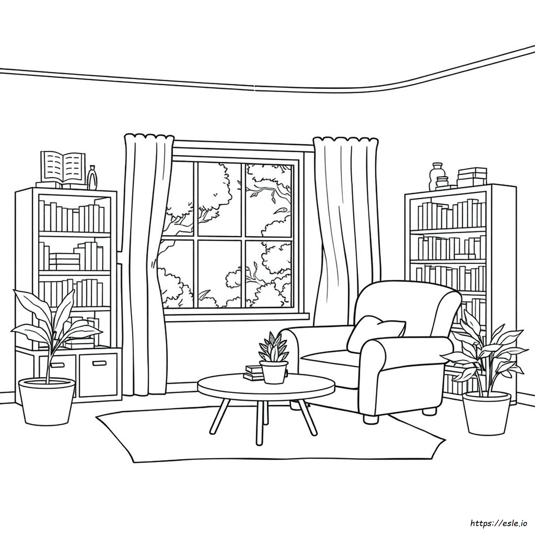 Living Room Coloring Sheet