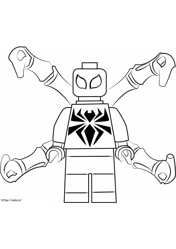 Lego Iron Spider värityskuva