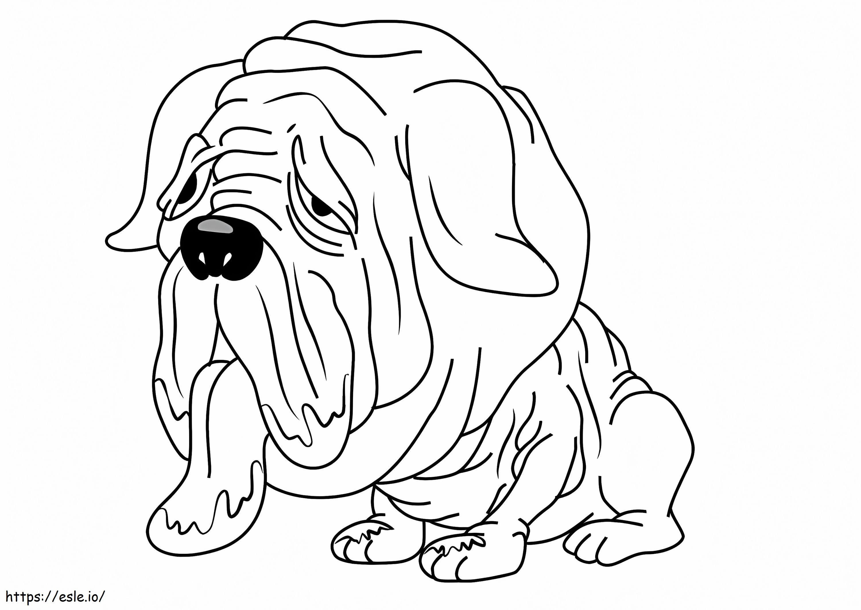 Coloriage Maggoty Mastiff Animalerie Ugglys à imprimer dessin