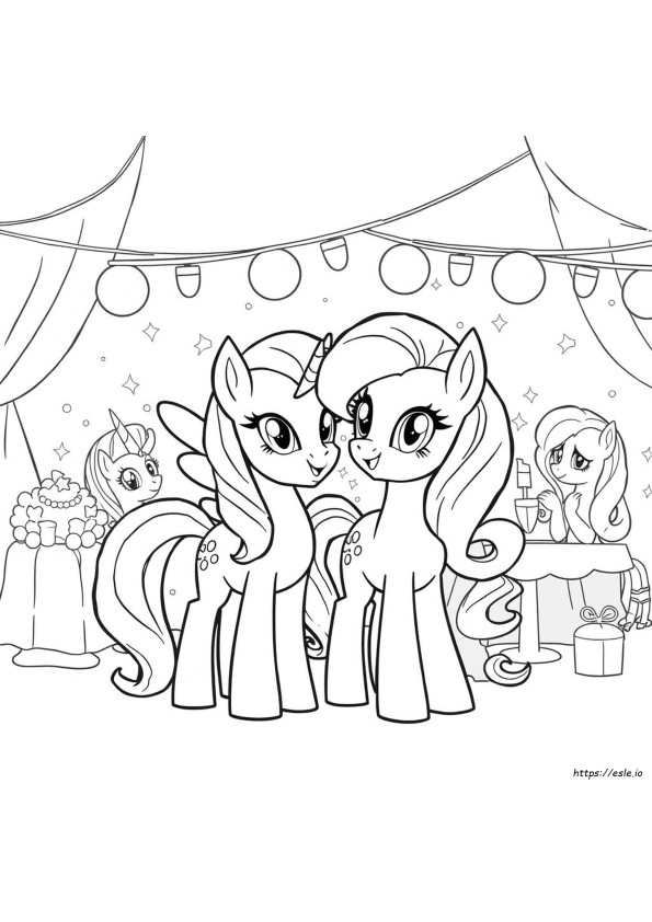 Kolorowanki My Little Pony Twilight Sparkle Rarity