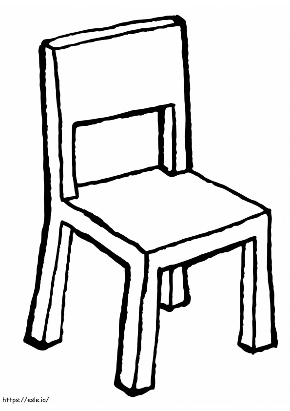 木製の椅子 ぬりえ - 塗り絵