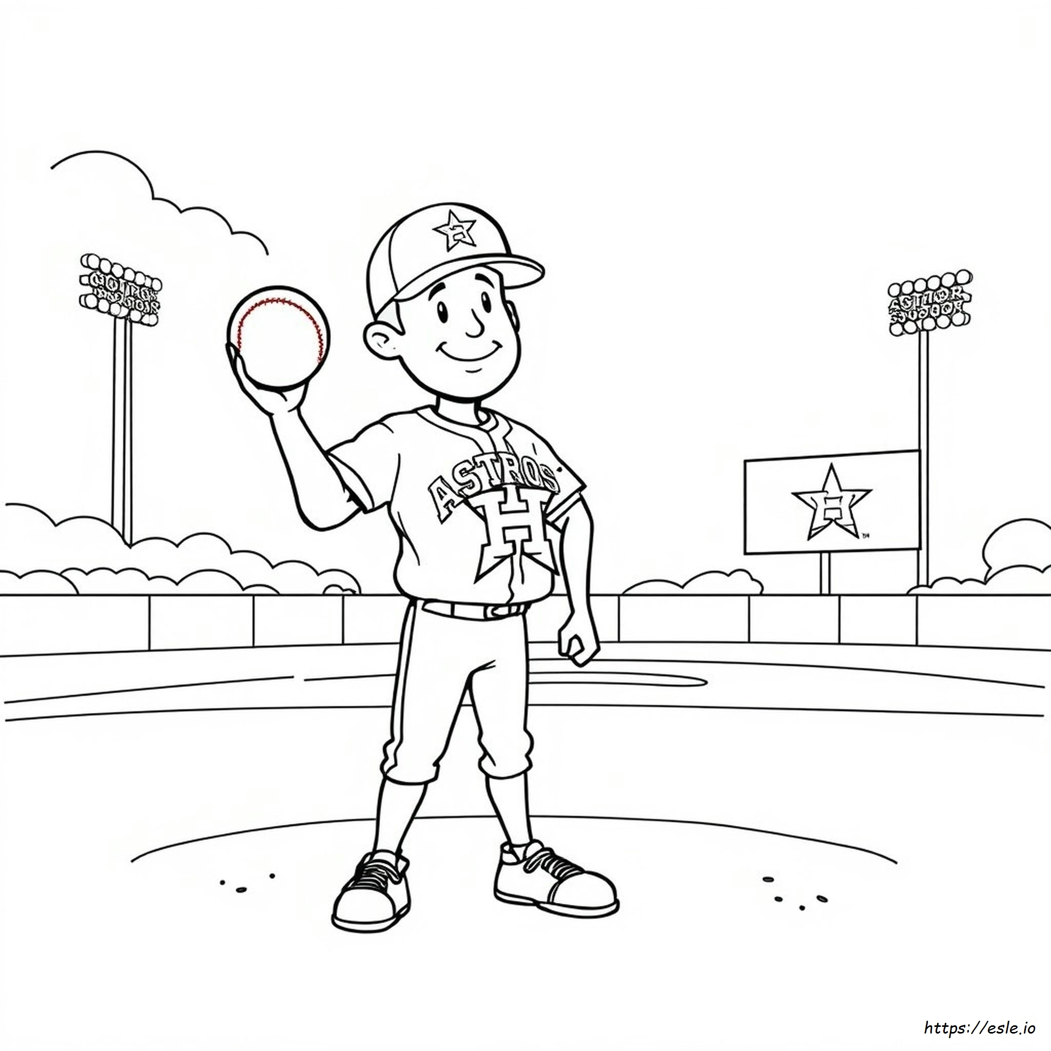 Printbare Houston Astros Kleurplaten kleurplaat