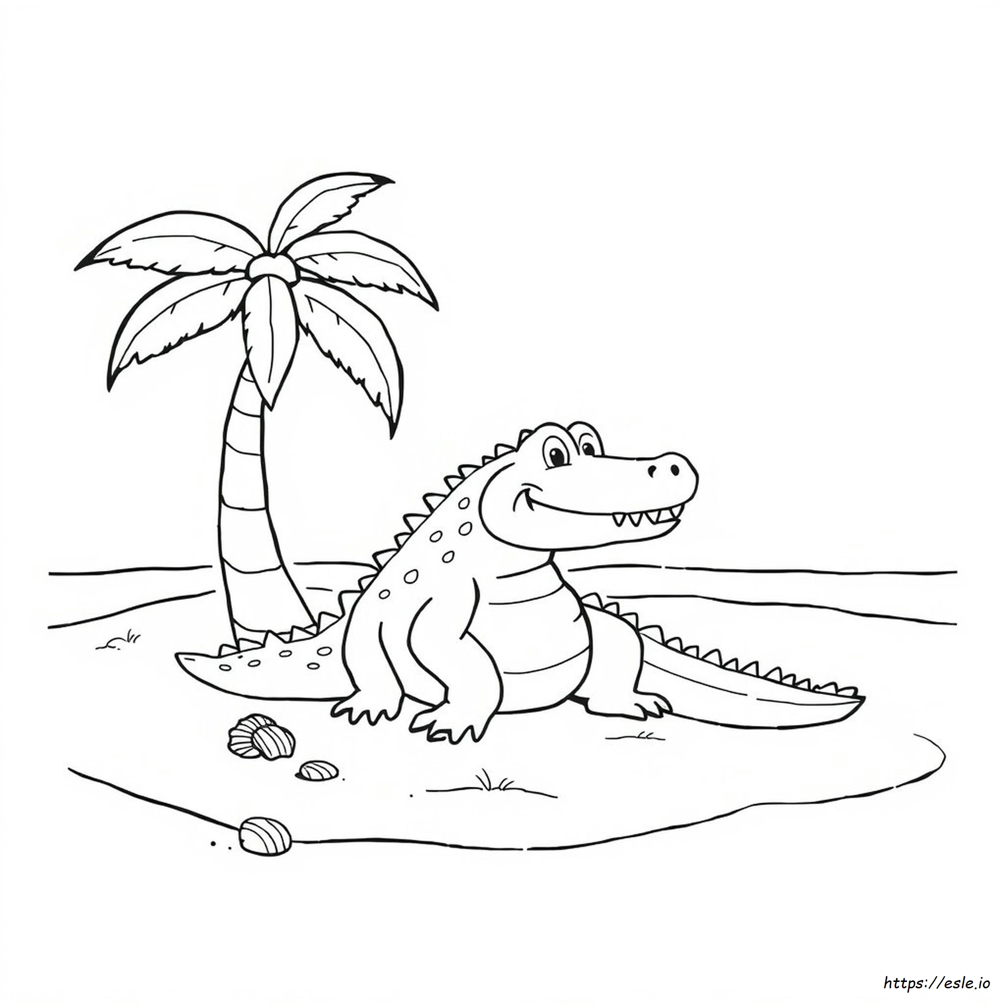Preschool Crocodile Coloring Pages