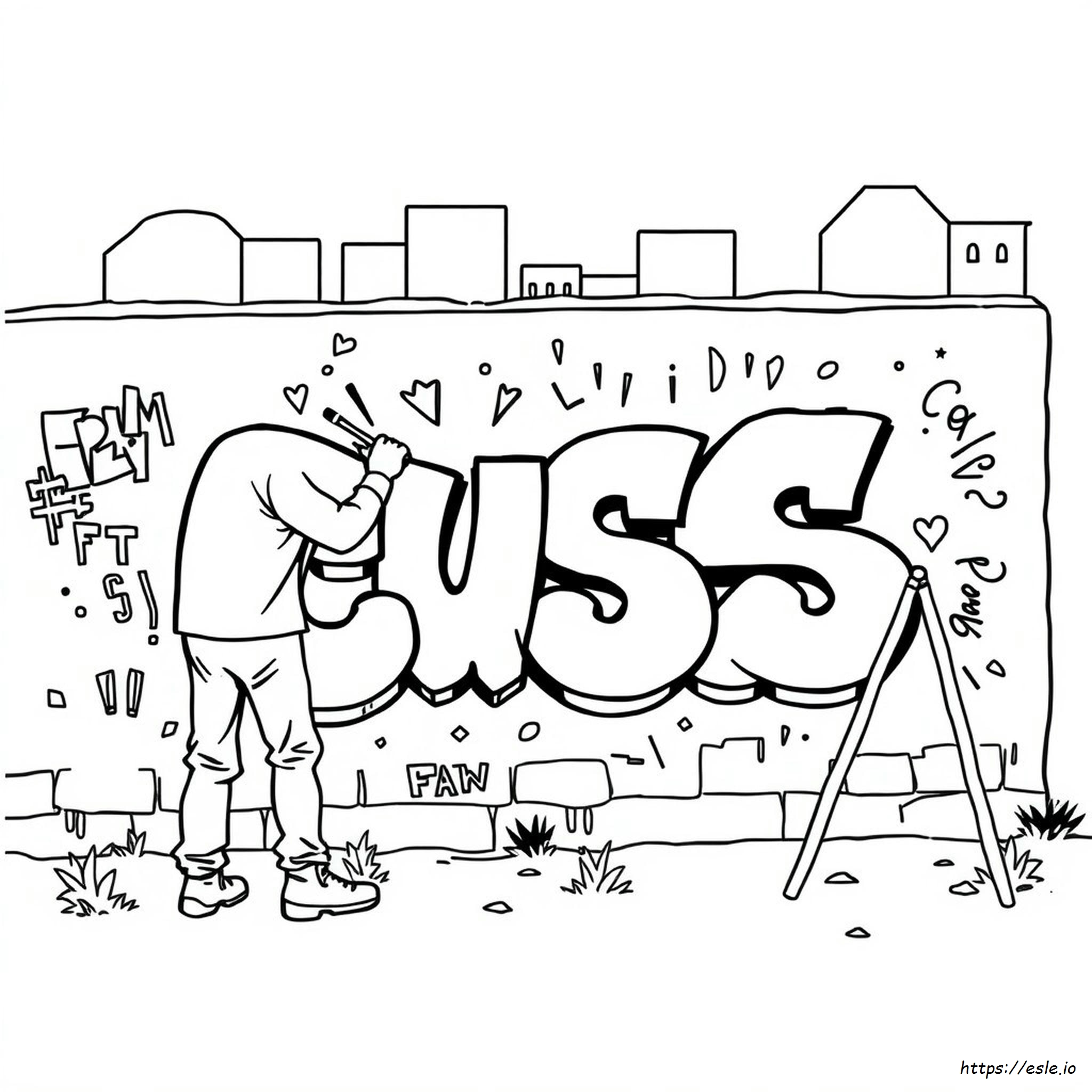 Coloriages De Gros Mots Style Graffiti
