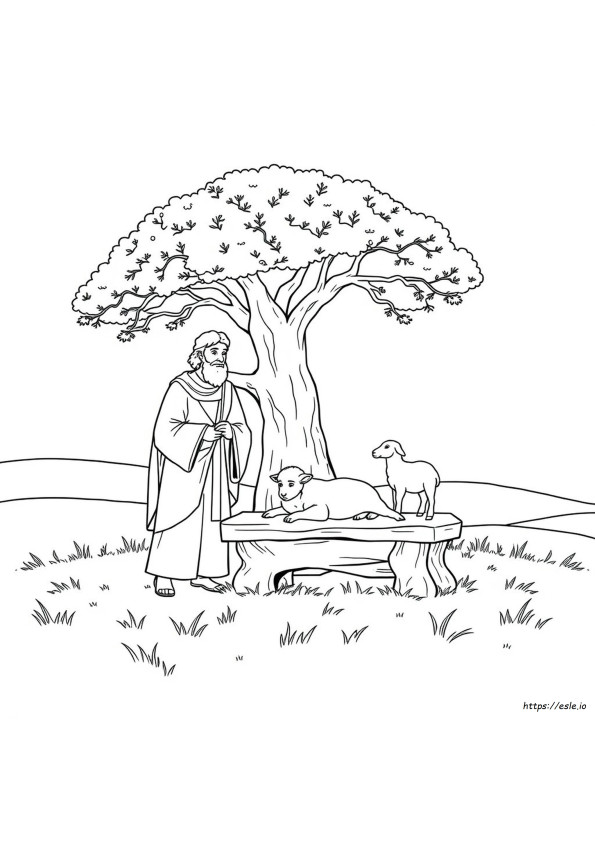 Abraham En Isaak Kleurplaat