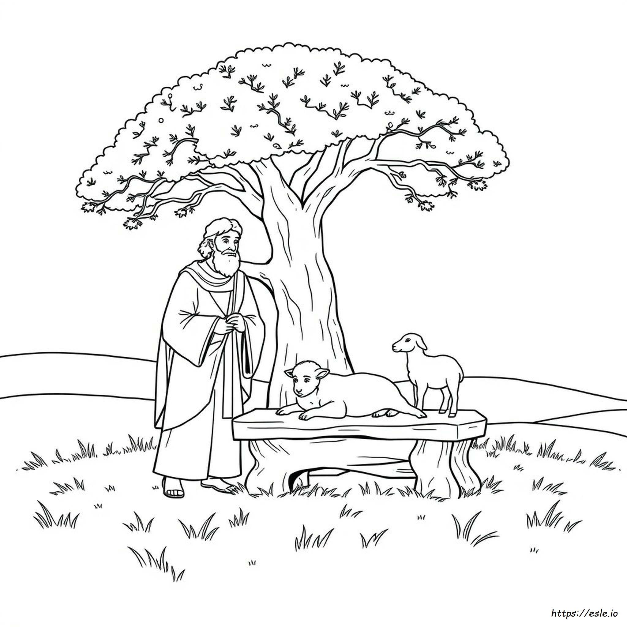 Disegno Da Colorare Di Abramo E Isacco