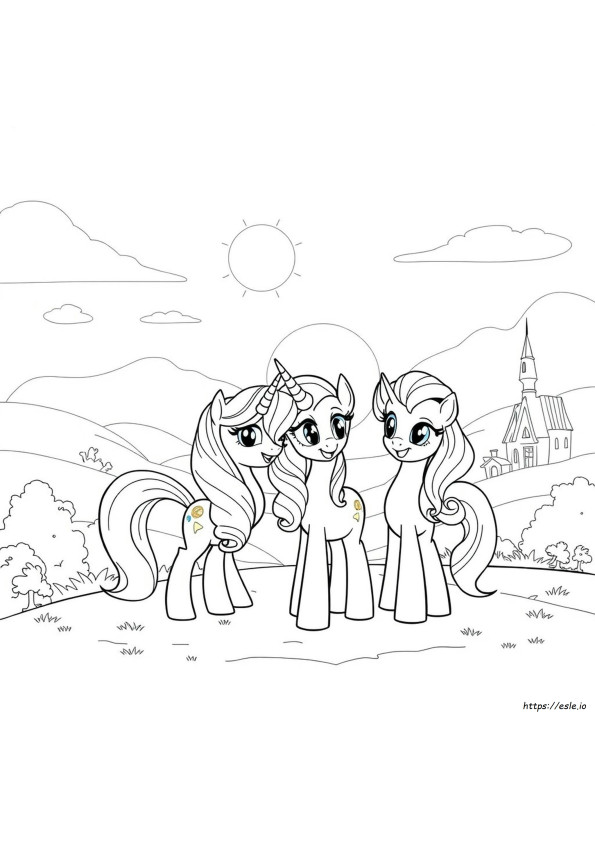 Kolorowanka Twilight Sparkle My Little Pony Księżniczka Celestia