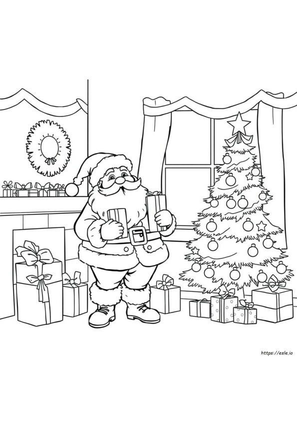 Gambar Mewarnai Natal Oriental Trading