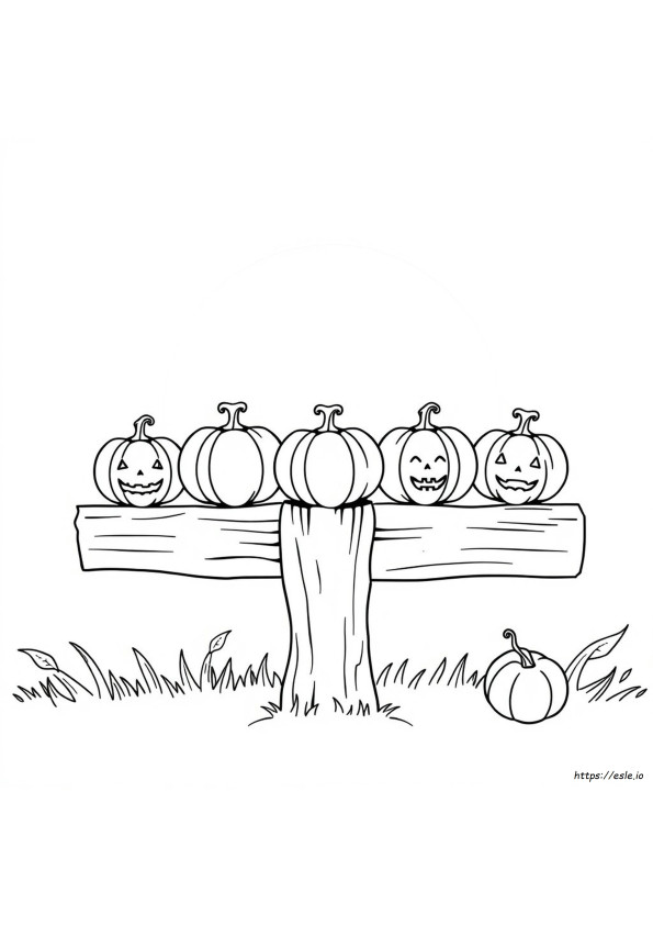 Coloriage Les Cinq Petites Citrouilles