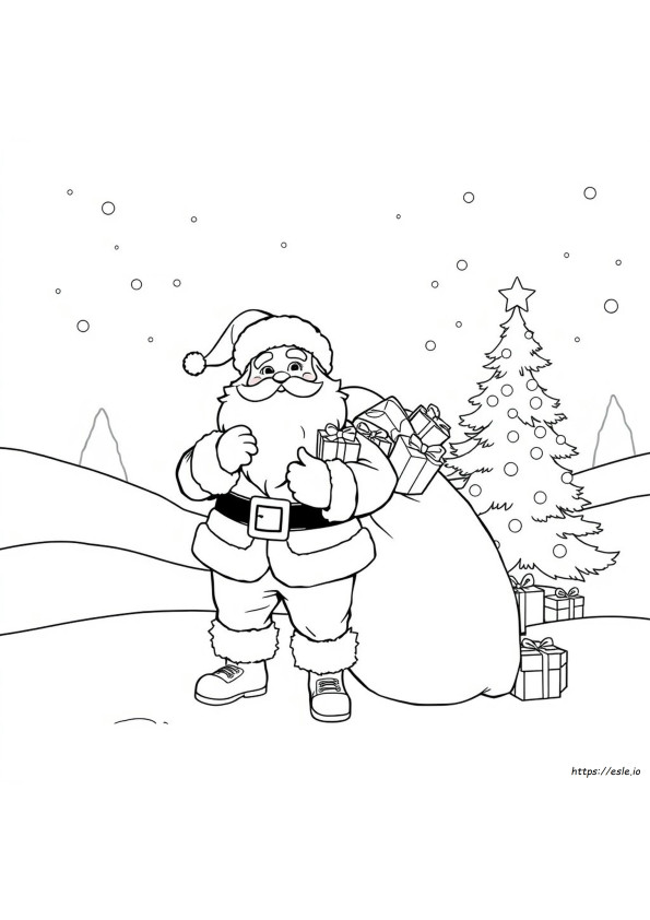 A4 Santa Colouring Pages