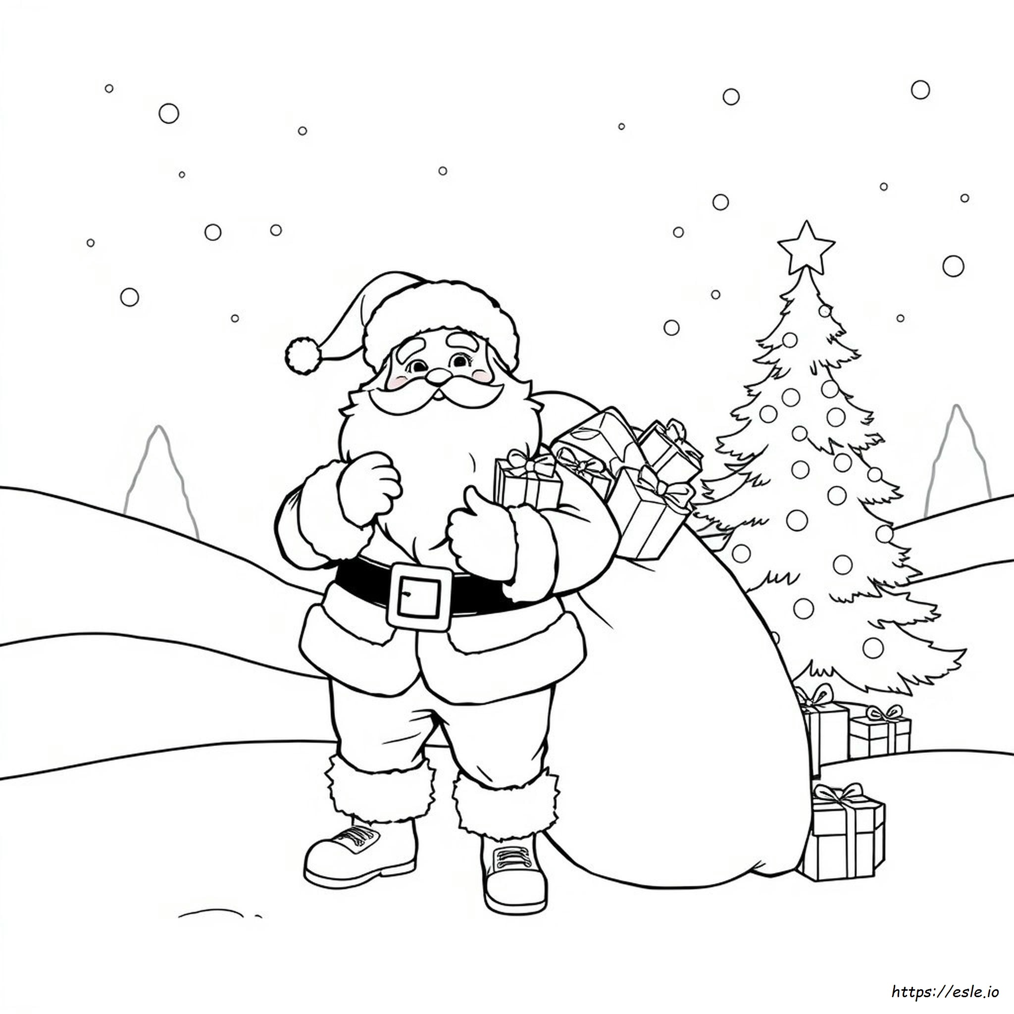 A4 Santa Colouring Pages
