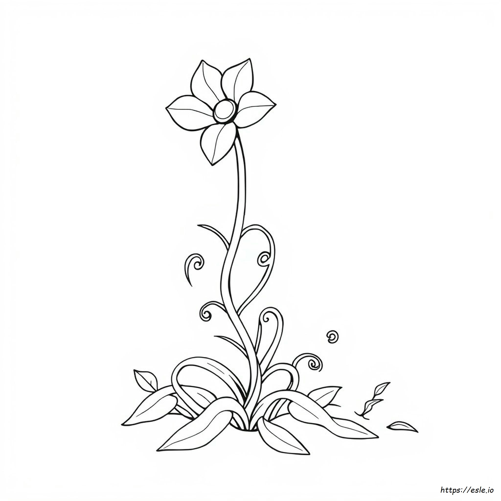 Tangled Flower Coloring Page