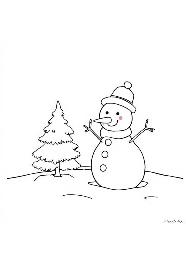 雪だるまの塗り絵を無料で楽しもう！子供向けの可愛いぬりえ