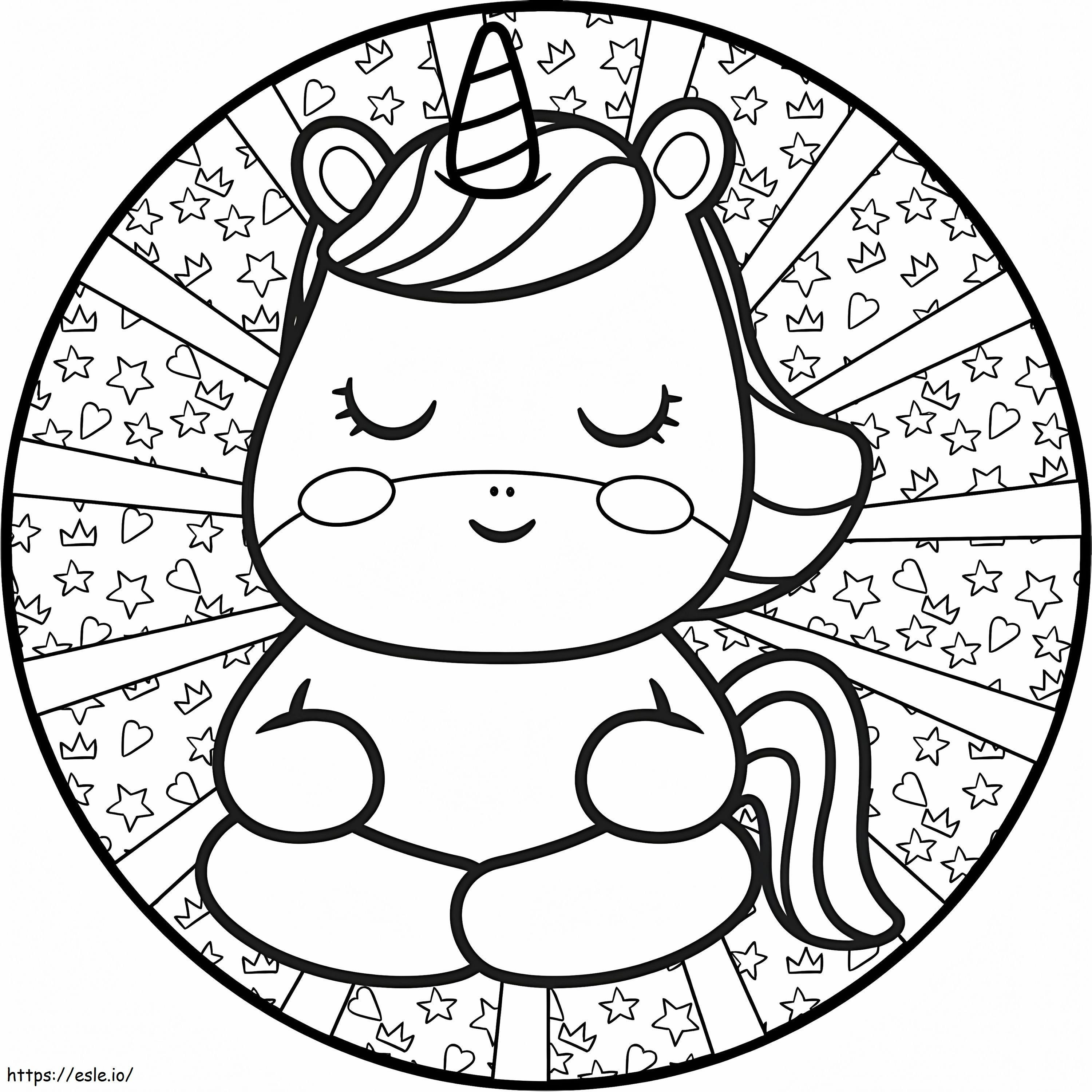 Mandala Unicorn 22 coloring page
