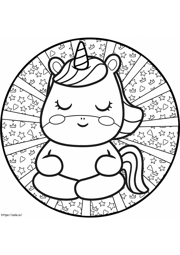 Mandala Unicorn 22 coloring page