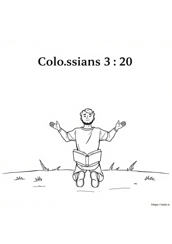 Kolosszé 3:20 Színező