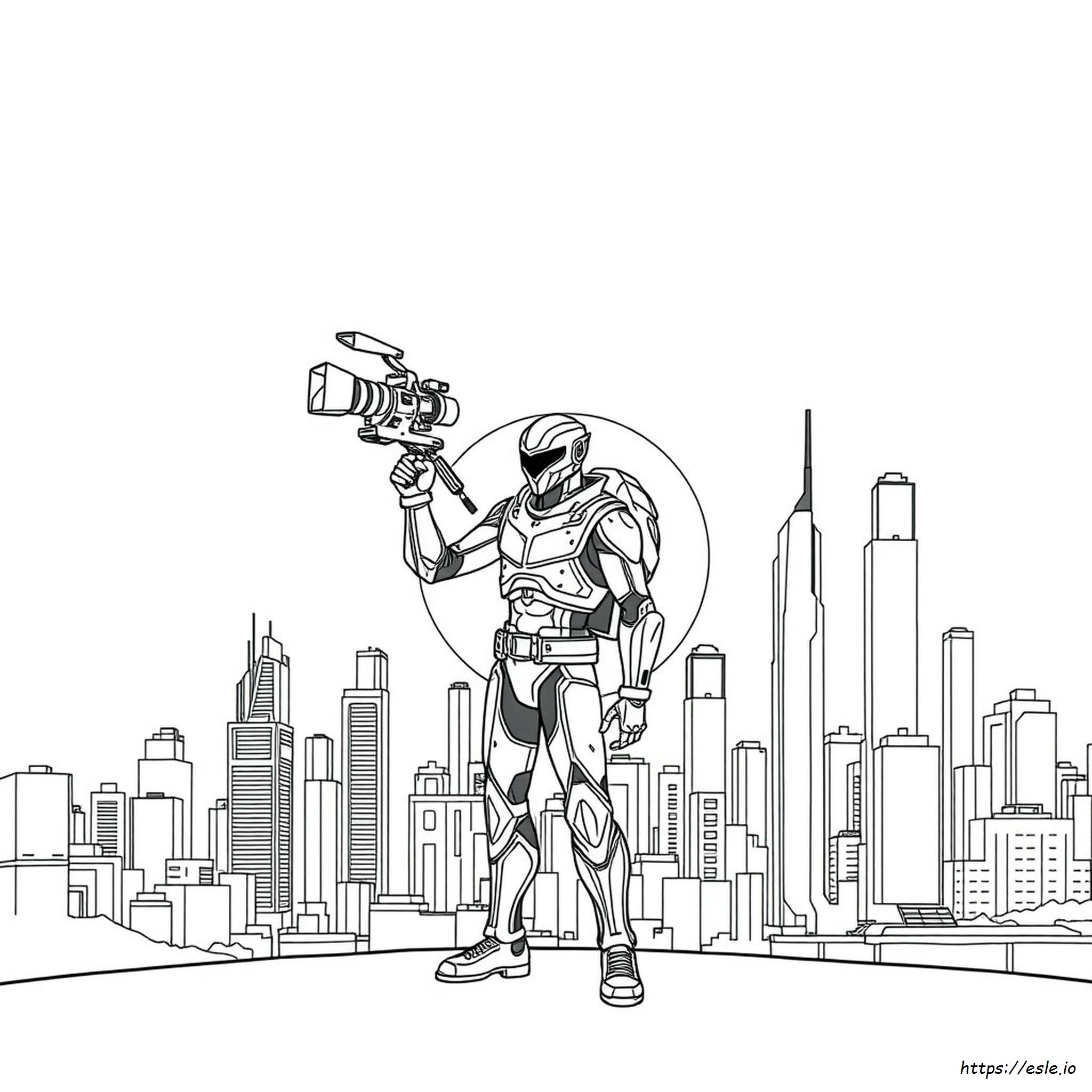 Upgraded Titan Cameraman Coloring Page Printable