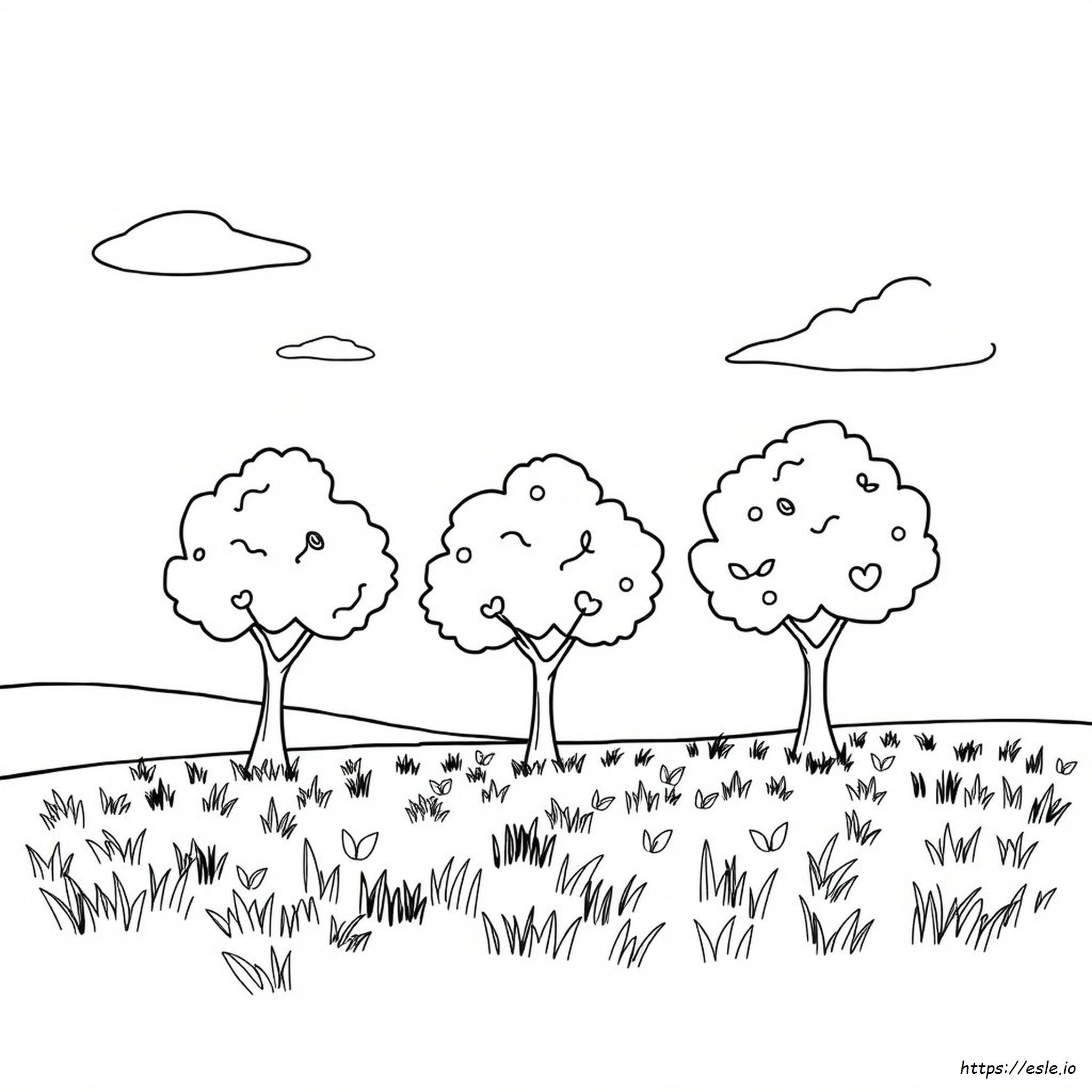 Printable Coloring Pages Trees And Leaves