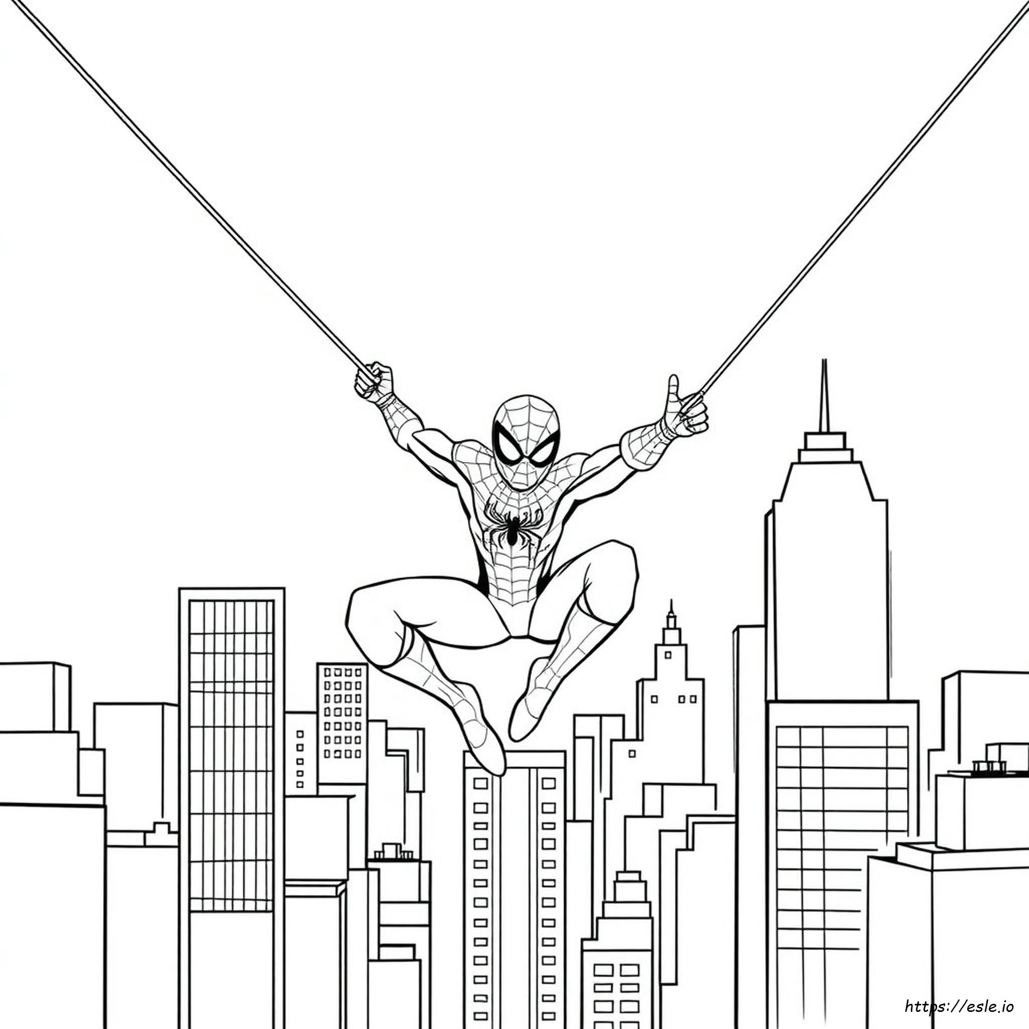 Spider Man Cartoon Coloring
