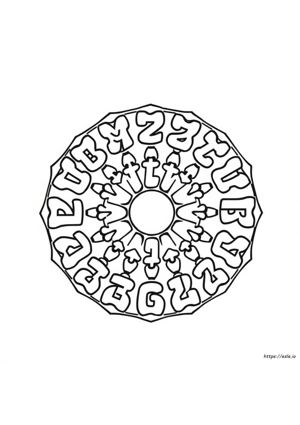 Betű Mandala Színező Oldalak