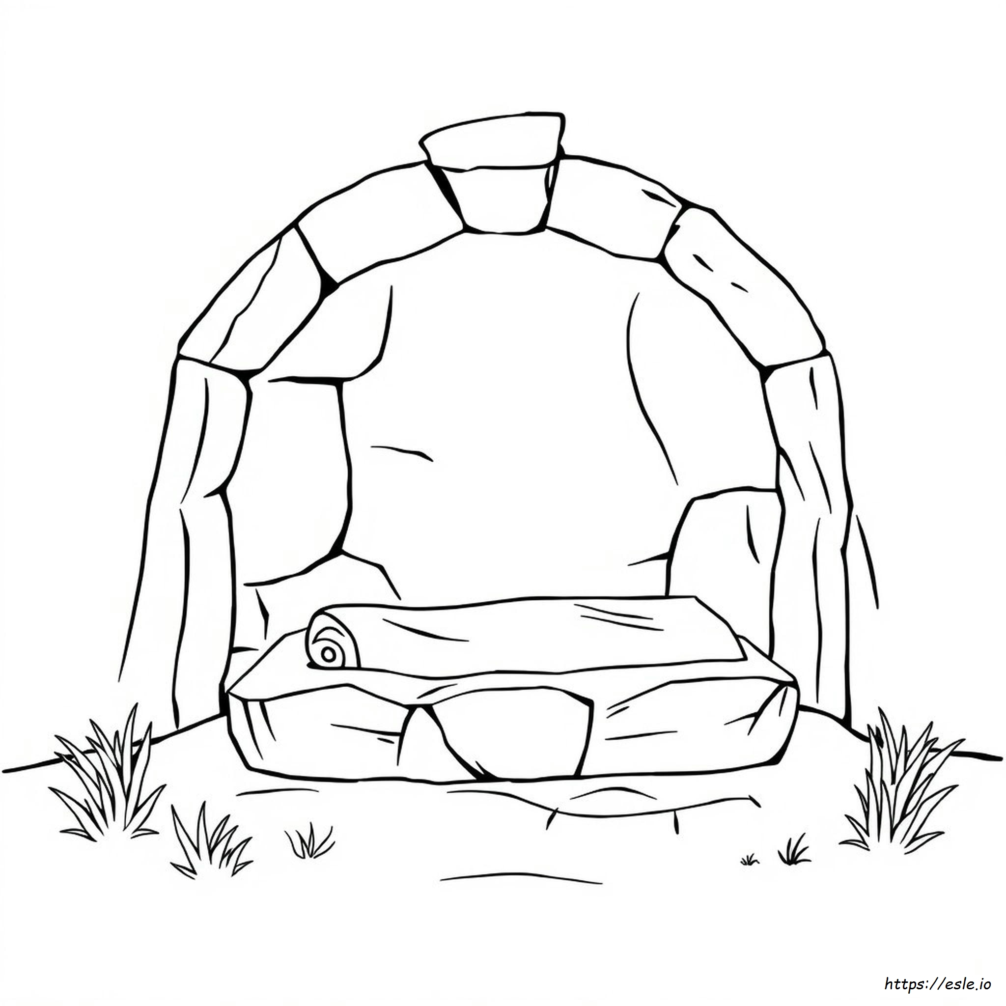 Resurrection Empty Tomb Coloring Page