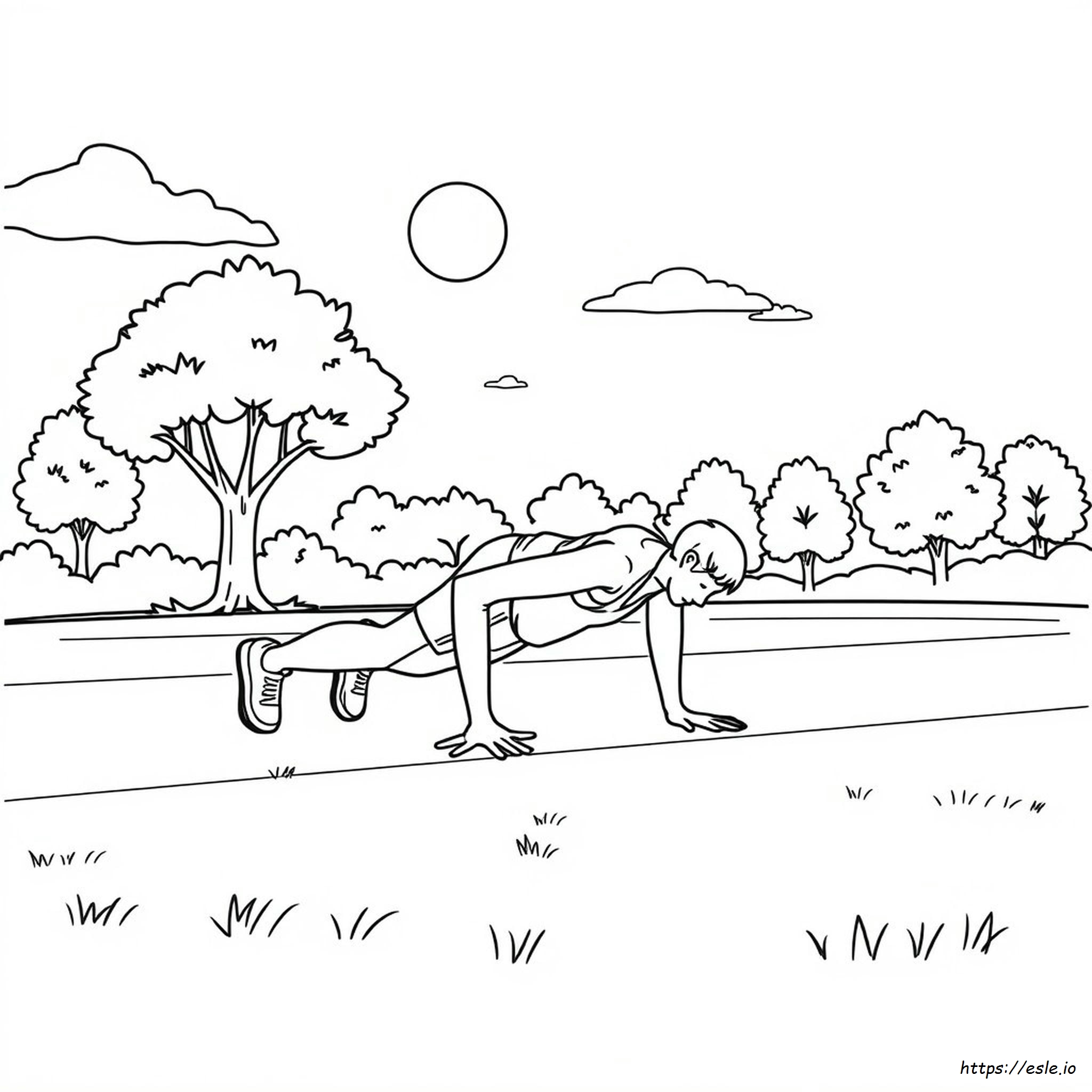 Physical Activity Healthy Lifestyle Exercise Coloring Pages