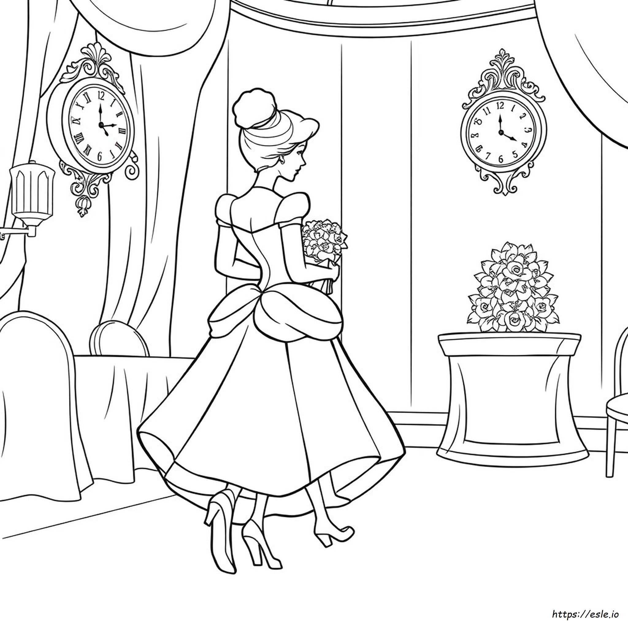 Cinderella Colouring Pages Free