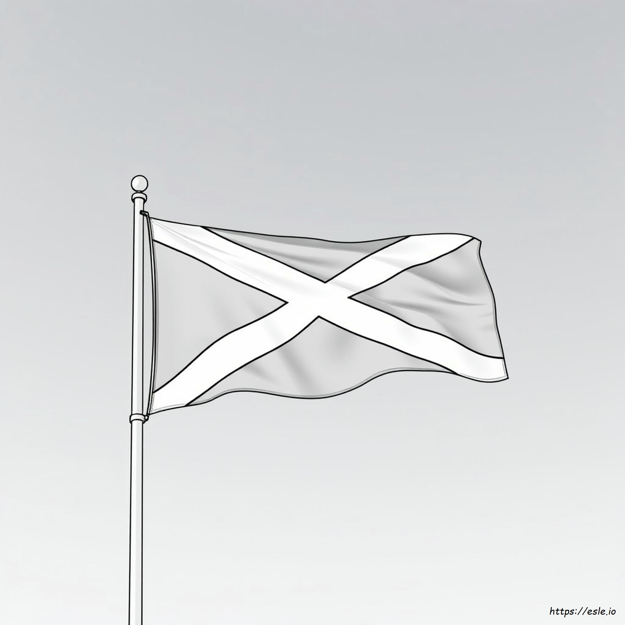 Scotland Flag Colouring Page