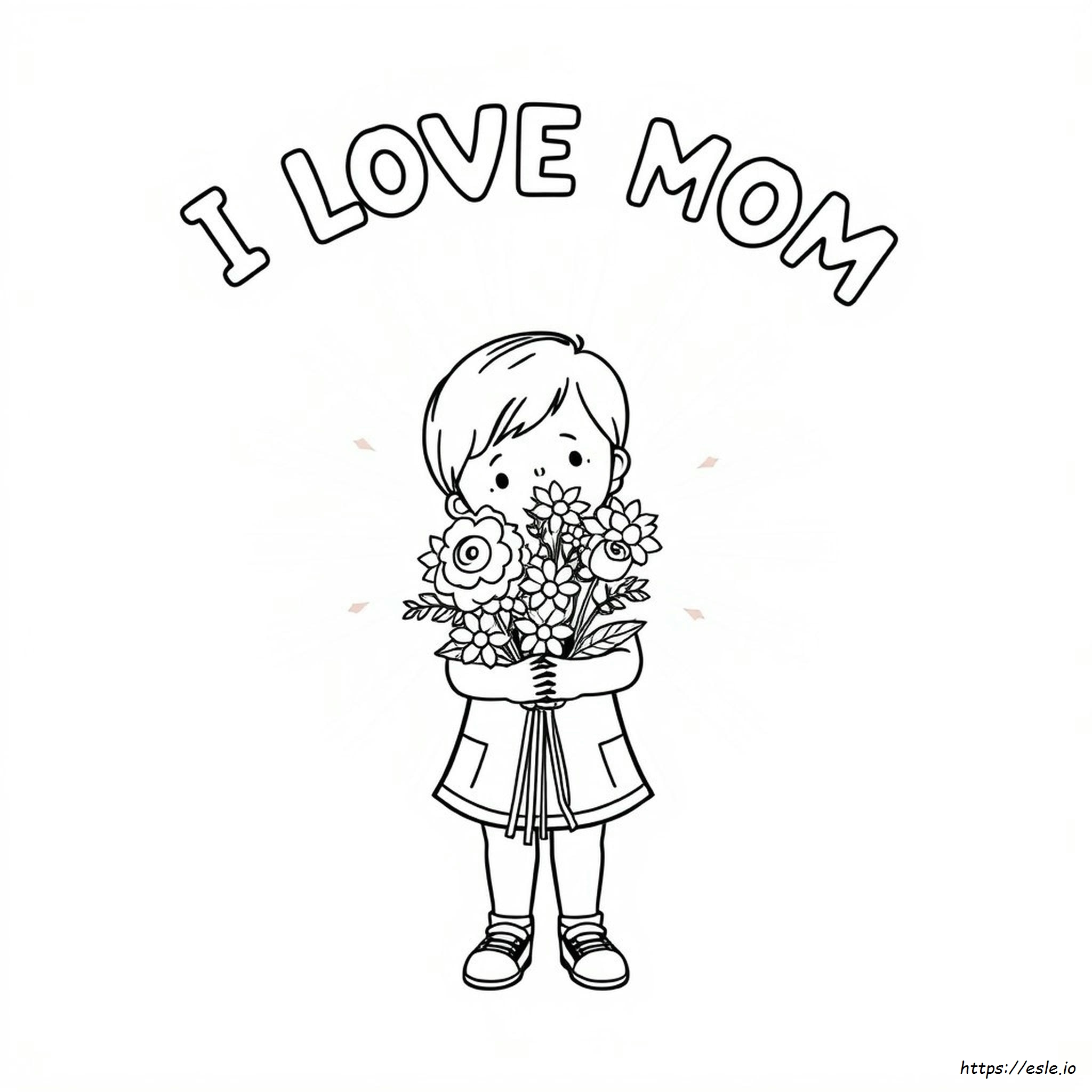 I Love You Mom Coloring Pages Printable