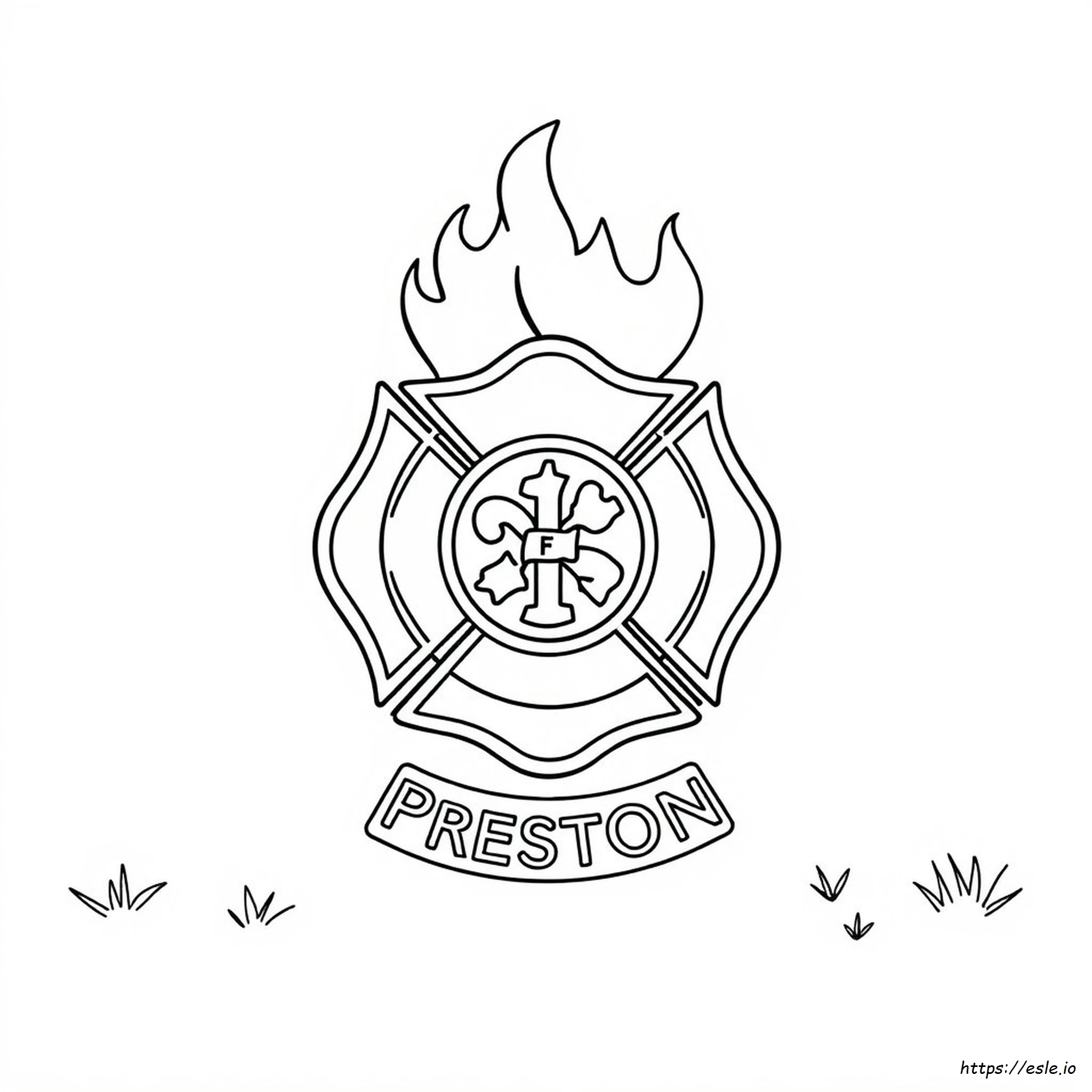 Logo De Bomberos De Preston Para Colorear