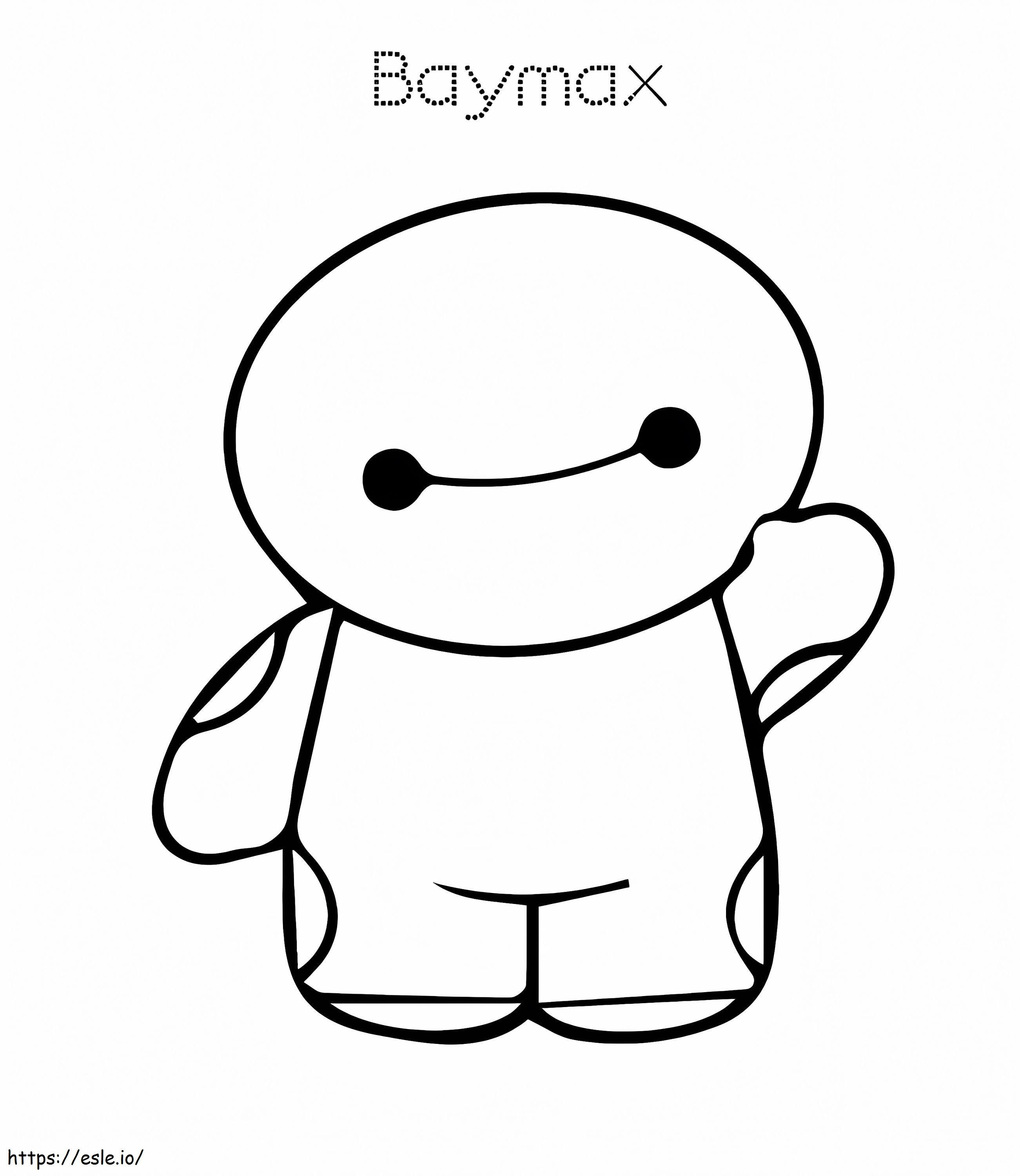 Micul drăguț Baymax de colorat