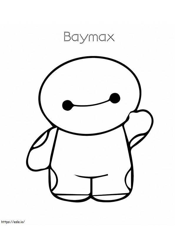 Little Cute Baymax coloring page