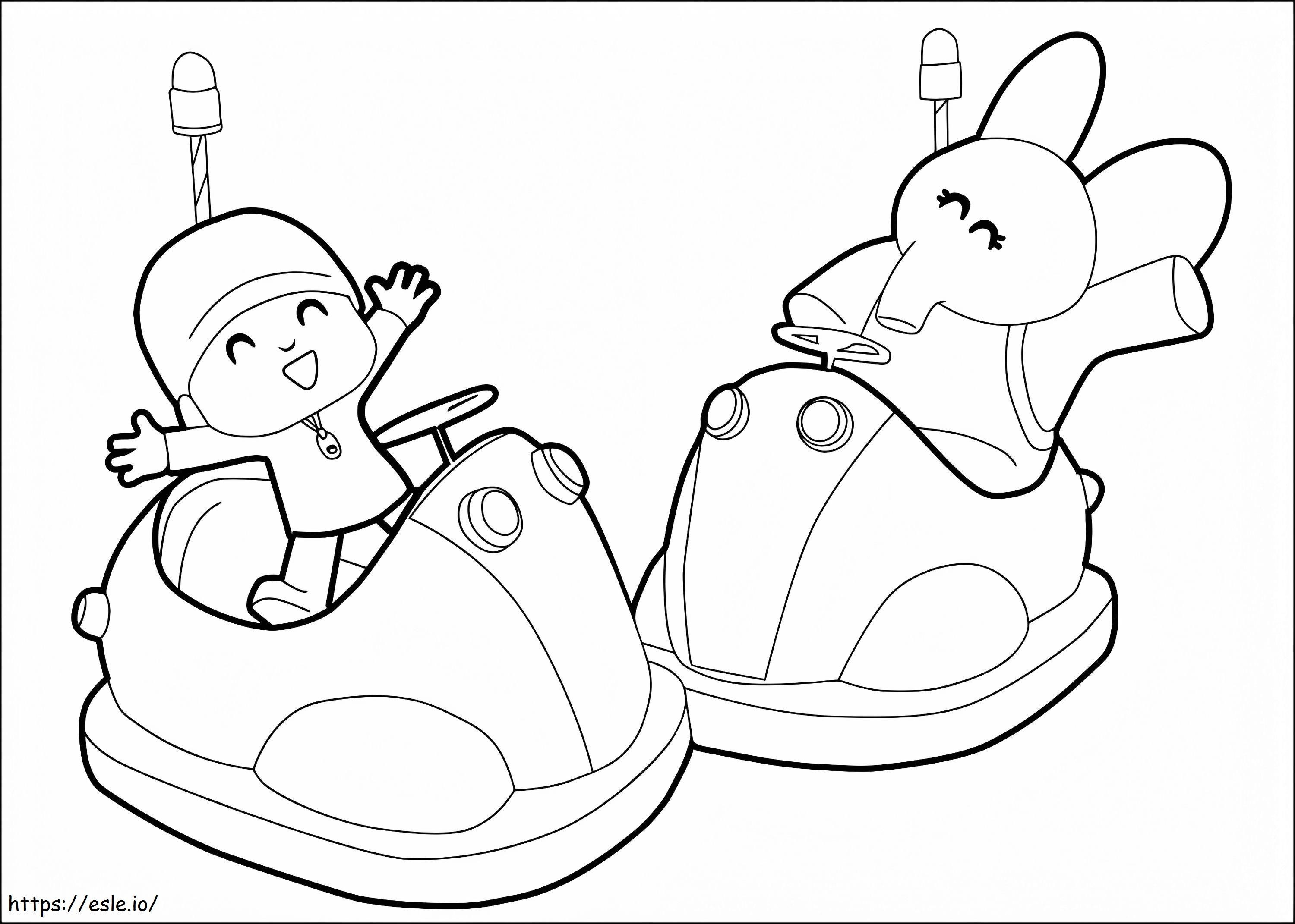 Pocoyo And Elly coloring page