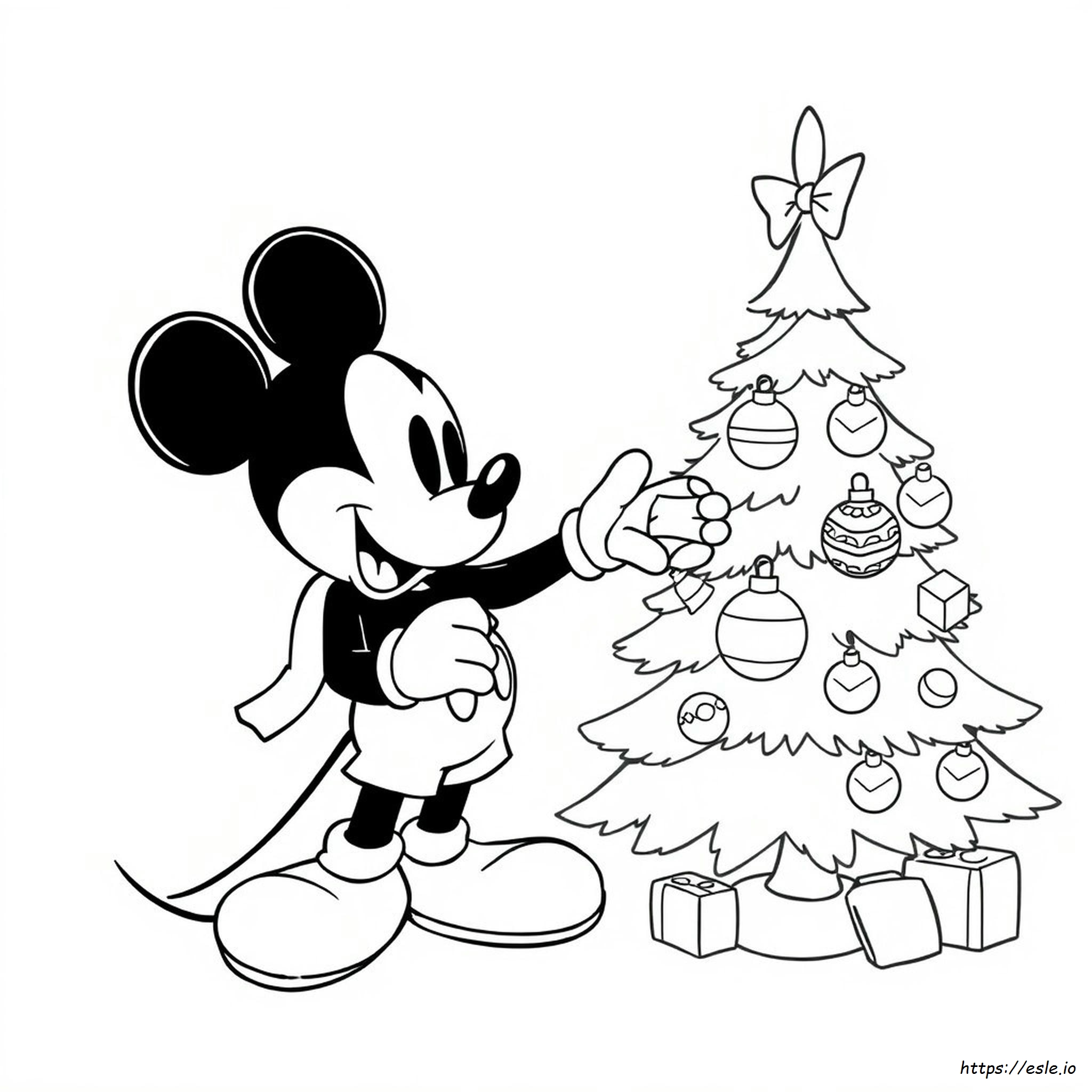 Mickey Maus Weihnachtsbaum Ausmalbilder