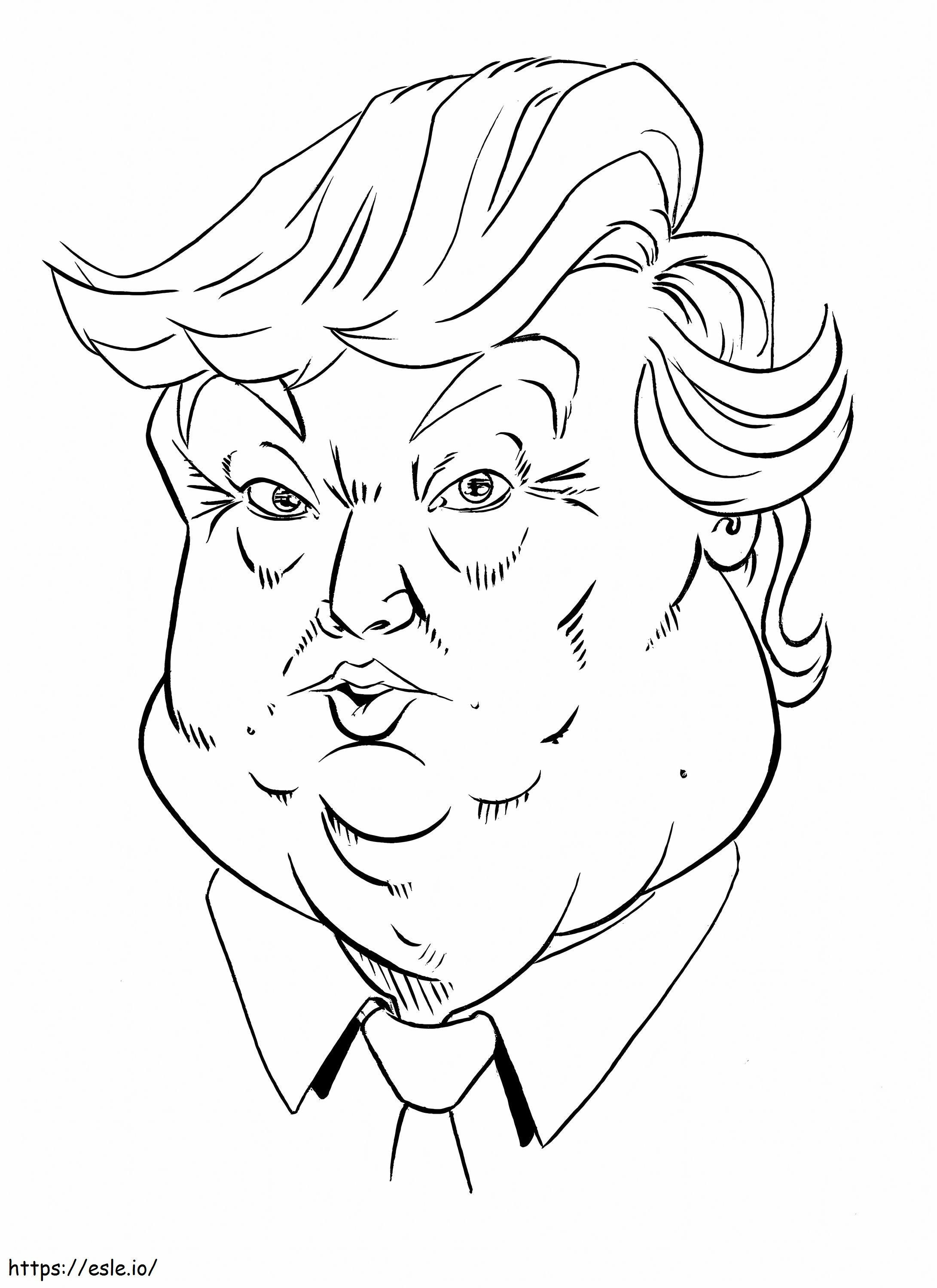Coloriage  Le président Donald Trump à imprimer dessin