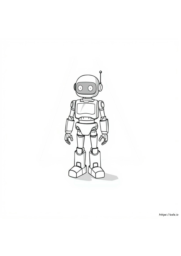 Robot Gölge Boyama Sayfası