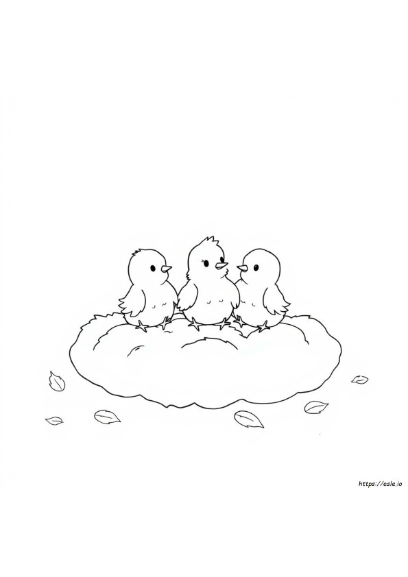 ぴーぷすひよこのぬりえ