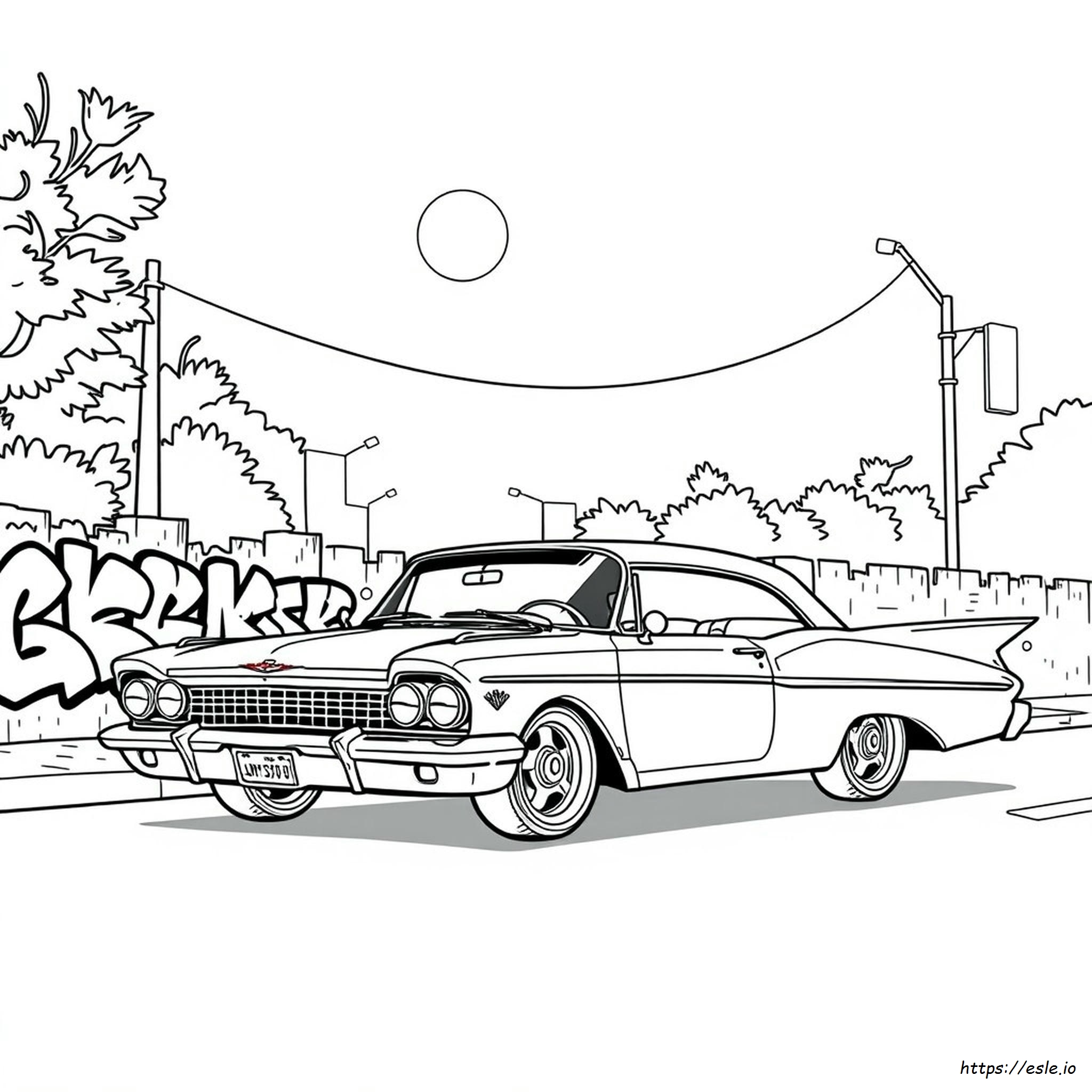 Gangsta Lowrider Coloring Pages