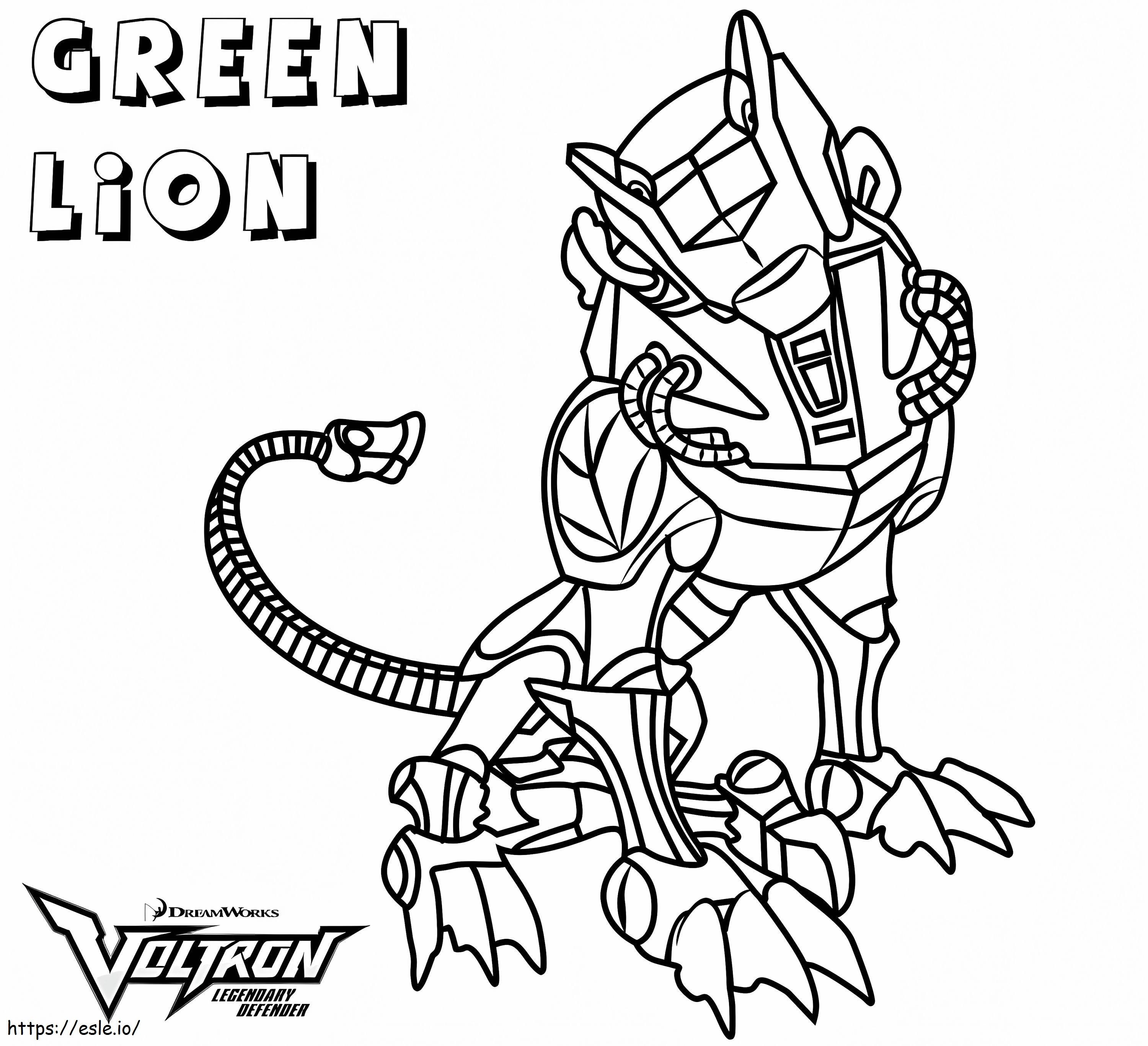  Voltron Green Lion värityskuva