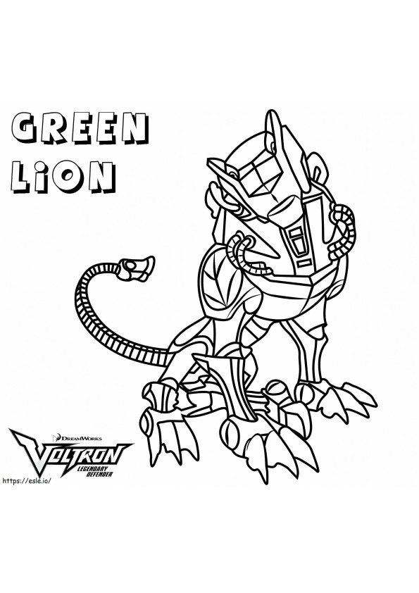  Voltron León Verde para colorear