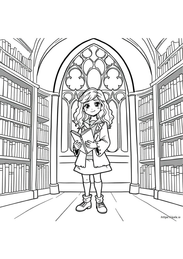 Gerçekçi Hermione Granger Boyama Sayfası