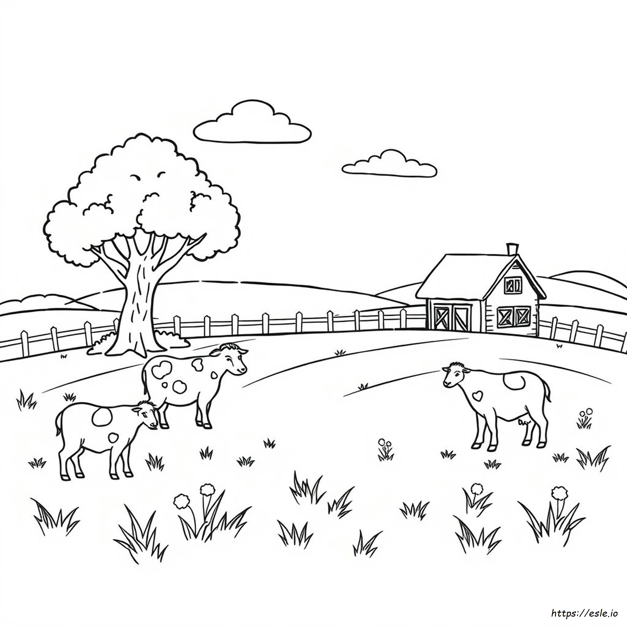 Preschool Farm Animals Colouring Pages