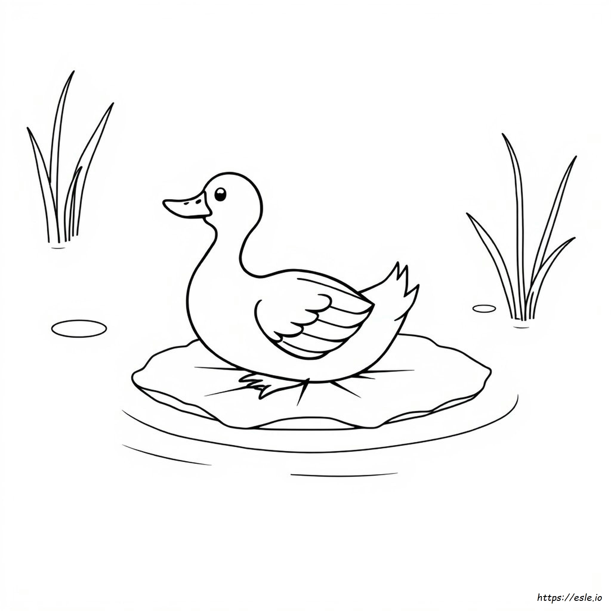 D For Duck Coloring Page