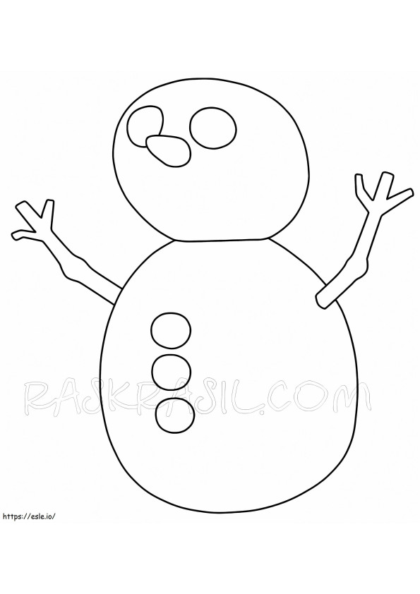 Coloriage Bonhomme de neige Adoptez-moi à imprimer dessin