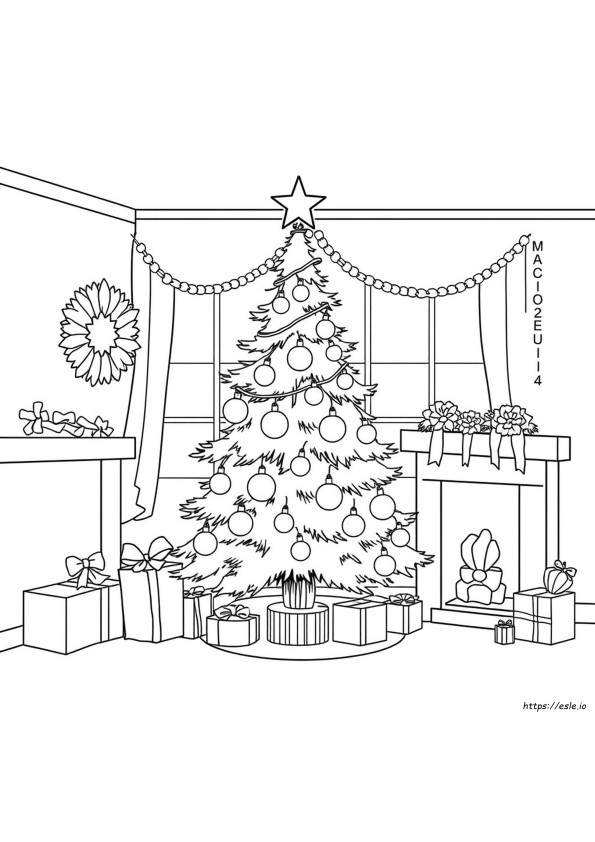 Gambar Mewarnai Natal