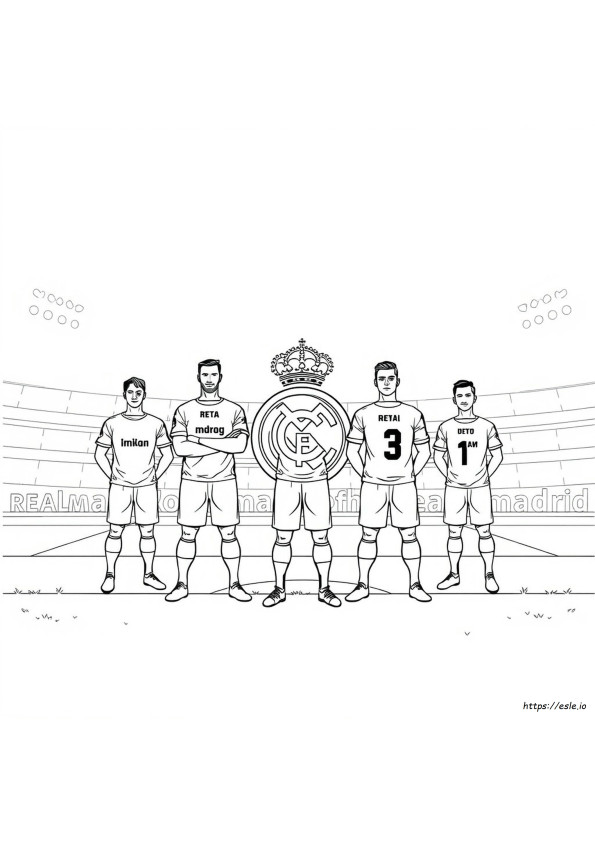 Jugadores Del Real Madrid Para Colorear